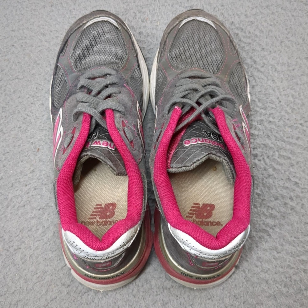 New Balance 990v3 Shoes Womens Size 7.5 AA Gray Pink Breast Cancer Running USA - Picture 10 of 16